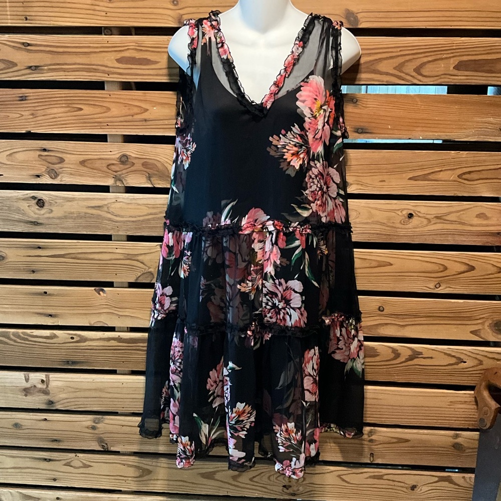 NWT$365 Johnny Was Jade Perrie Ruffle Mini Dress Juliette